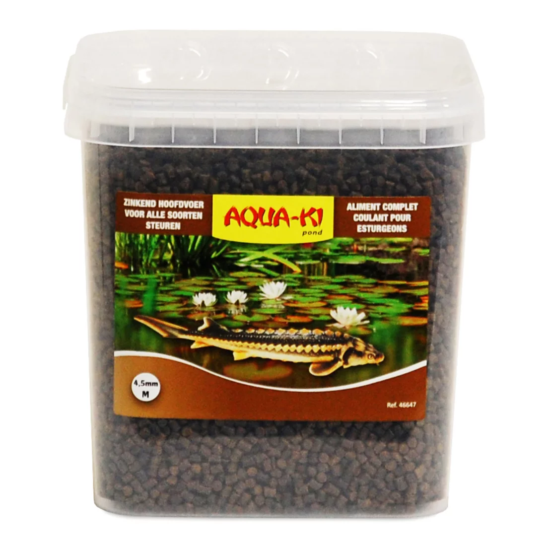 AQUA-KI BROWN STURGEON FEED 4,5MM 5,4L - 3,4KG BUCKET