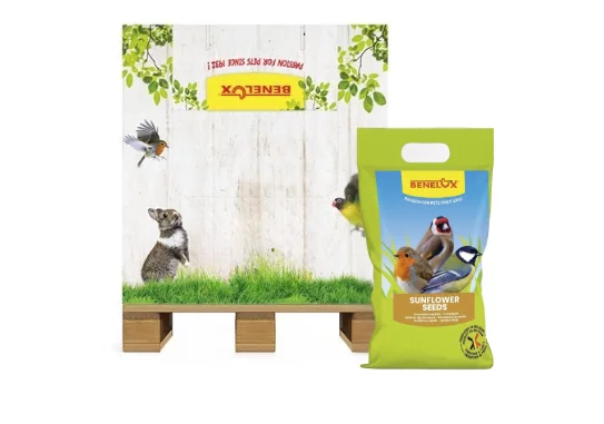 STROOIPITTEN VOOR TUINVOGELS 42 X ZAK 3KG IN 1/2 DISPLAY
