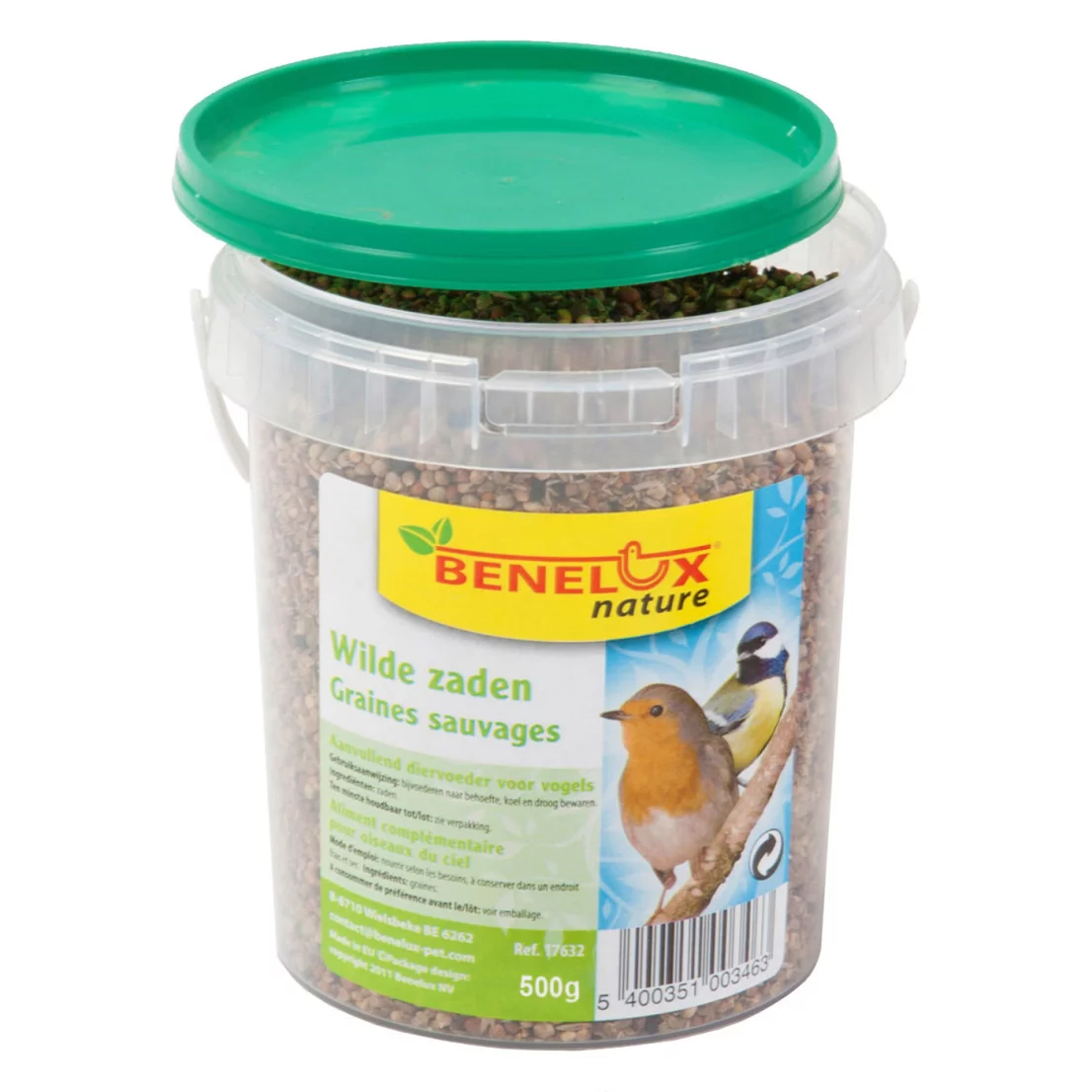 WILDE ZADEN VOOR TUINVOGELS 0,5KG EMMER