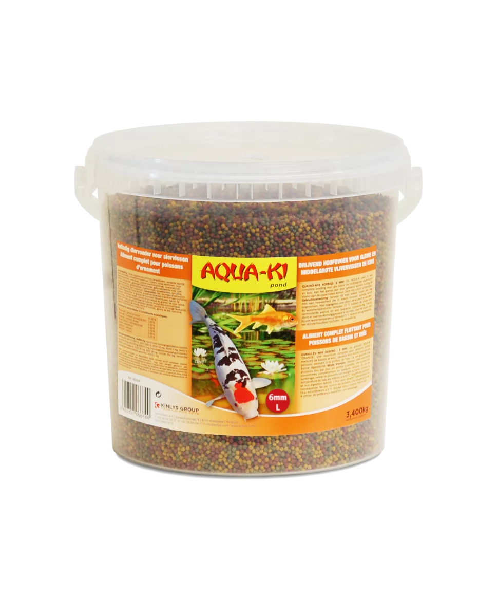 AQUA-KI ORANJE VIJVER 3 KLEUREN 6,0MM 10L - 3,4KG EMMER