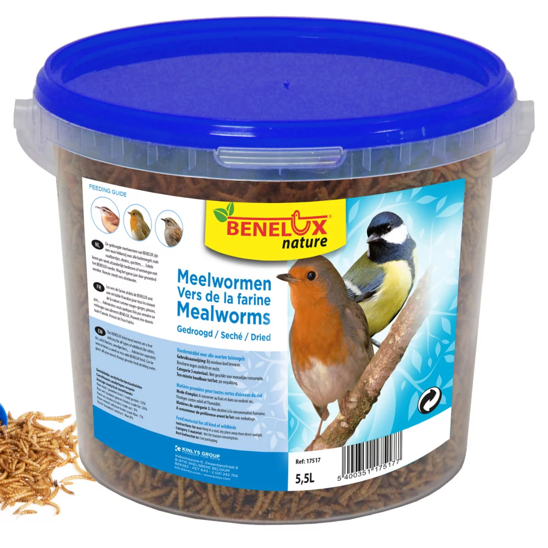 MEELWORMEN VOOR TUINVOGELS 5.5 L EMMER