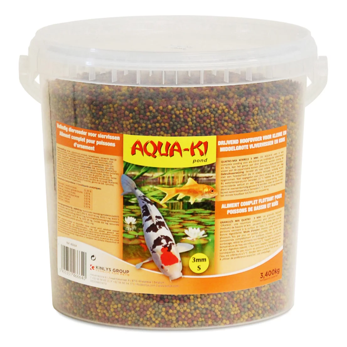 AQUA-KI ORANJE VIJVER 3 KLEUREN 10L - 3,4KG EMMER