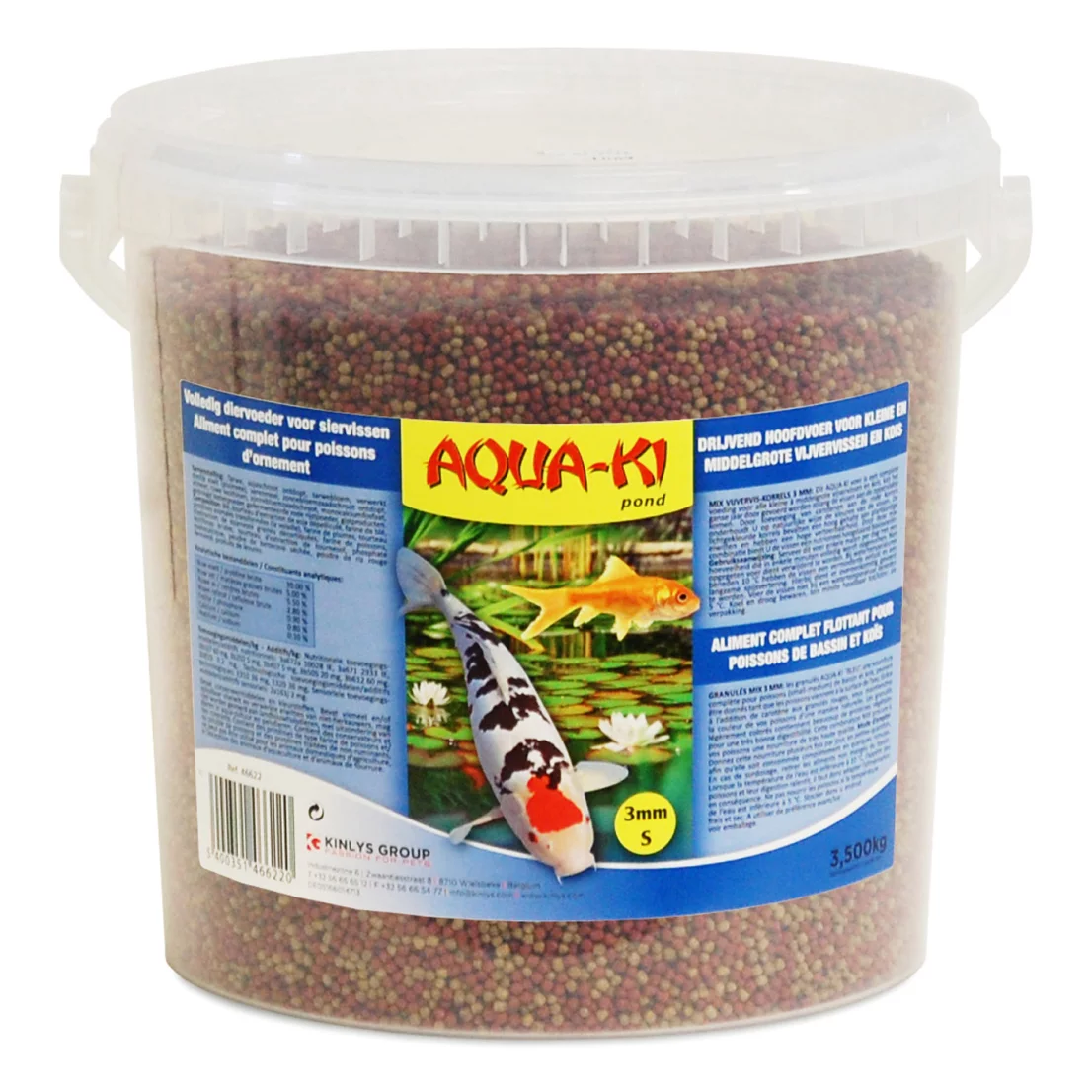 AQUA-KI BLAUW VIJVERVISKORRELS 3MM 10L - 3,5KG EMMER