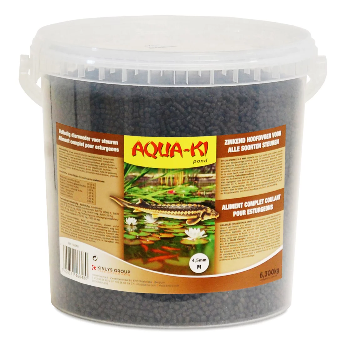 AQUA-KI BRUIN STEURVOER 4,5MM 10L - 6,3KG EMMER