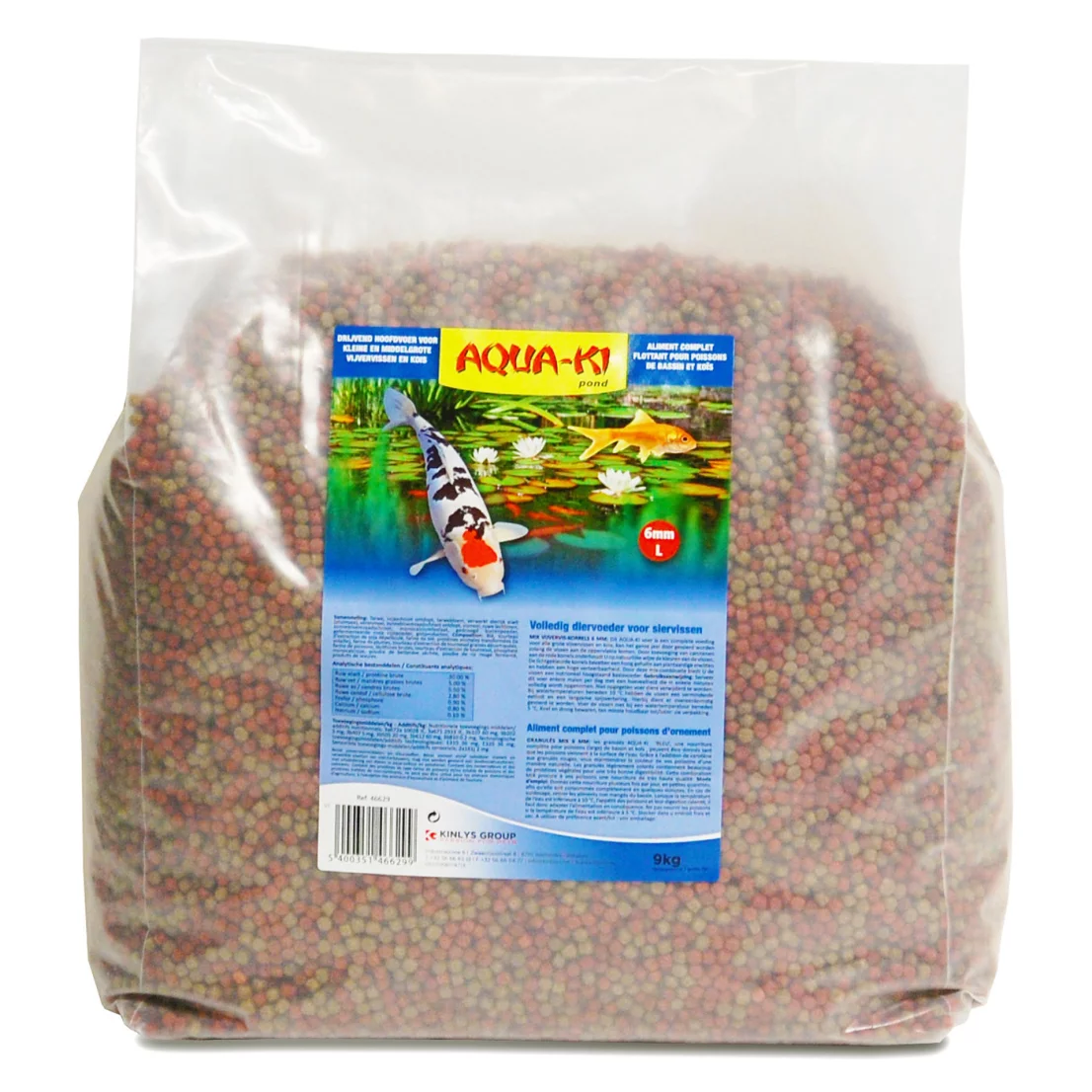 AQUA-KI BLAUW MIX VIJVERVISKORRELS 6MM 9KG ZAK