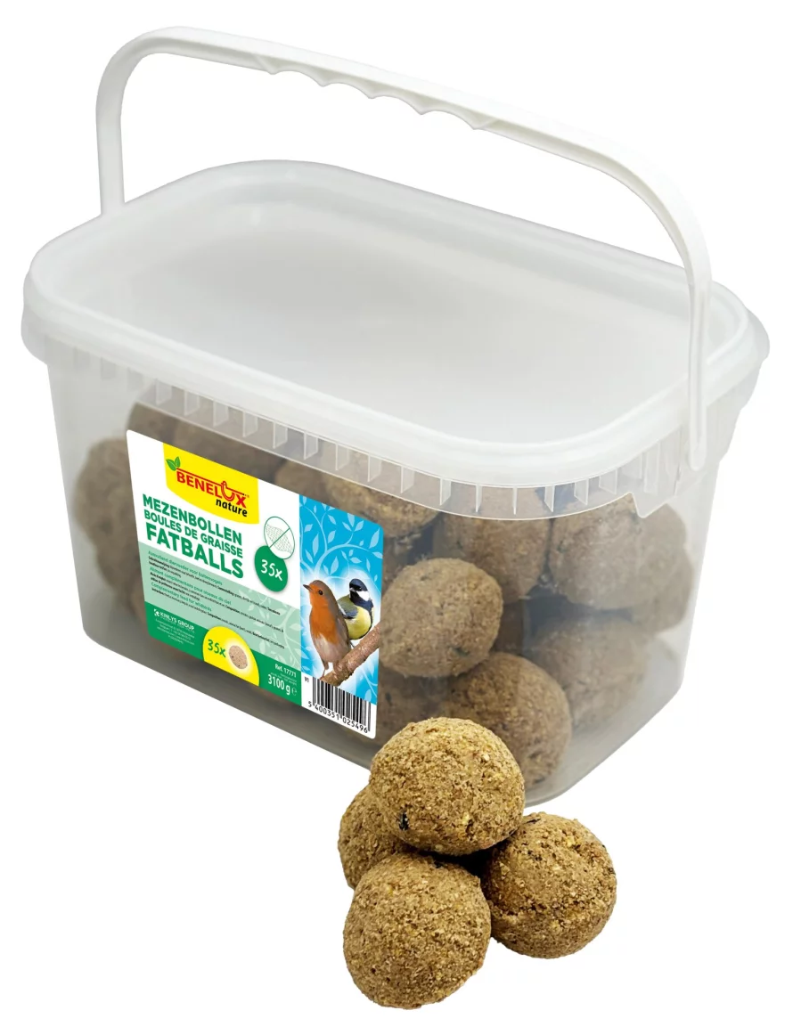 MEZENBOLLEN VOOR TUINVOGELS 35 ST VIERKANT EMMER ZONDER NET