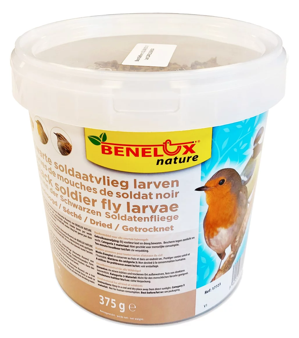 ZWARTE SOLDAATVLIEG LARVEN 2,5L EMMER 375G