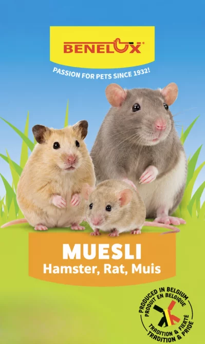 KNAAGDIERENMUESLI HAMSTER,RAT,MUIS 4KG HANDVATZAK